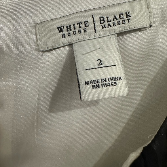 W h i t e  House Black Market Black  cocktail dress size 2 msrp $168 - Picture 7 of 7